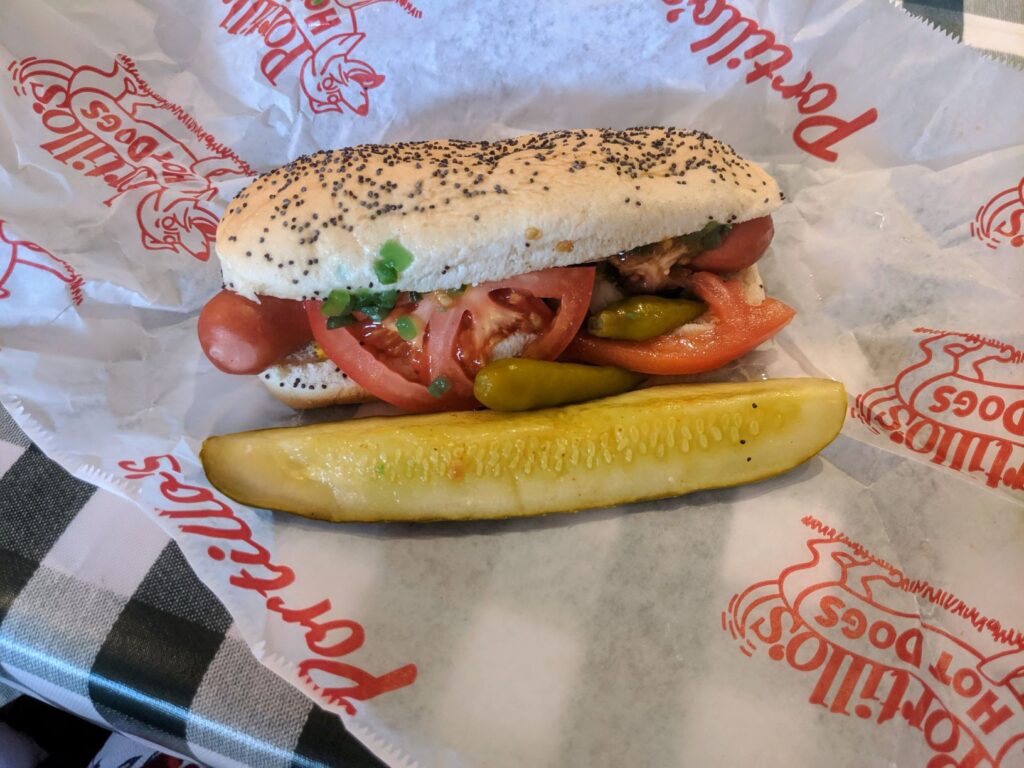 Chicago-style hot dog