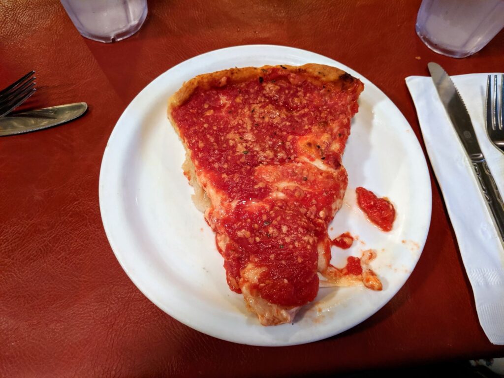 Deep dish pizza