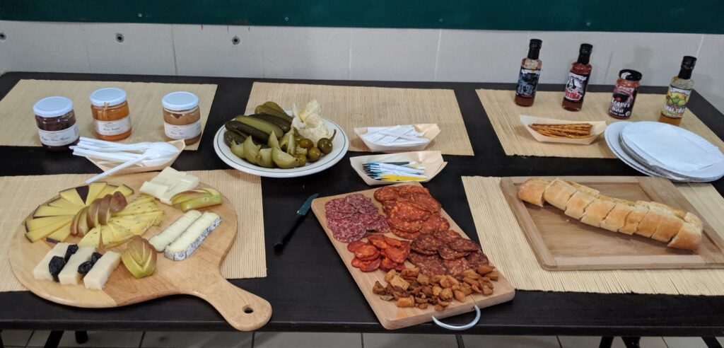 Local cheeses, meat, and pickled vegetables