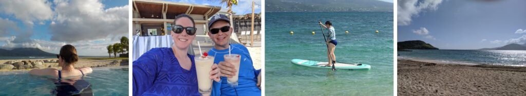 Relaxing on the beach in Saint Kitts