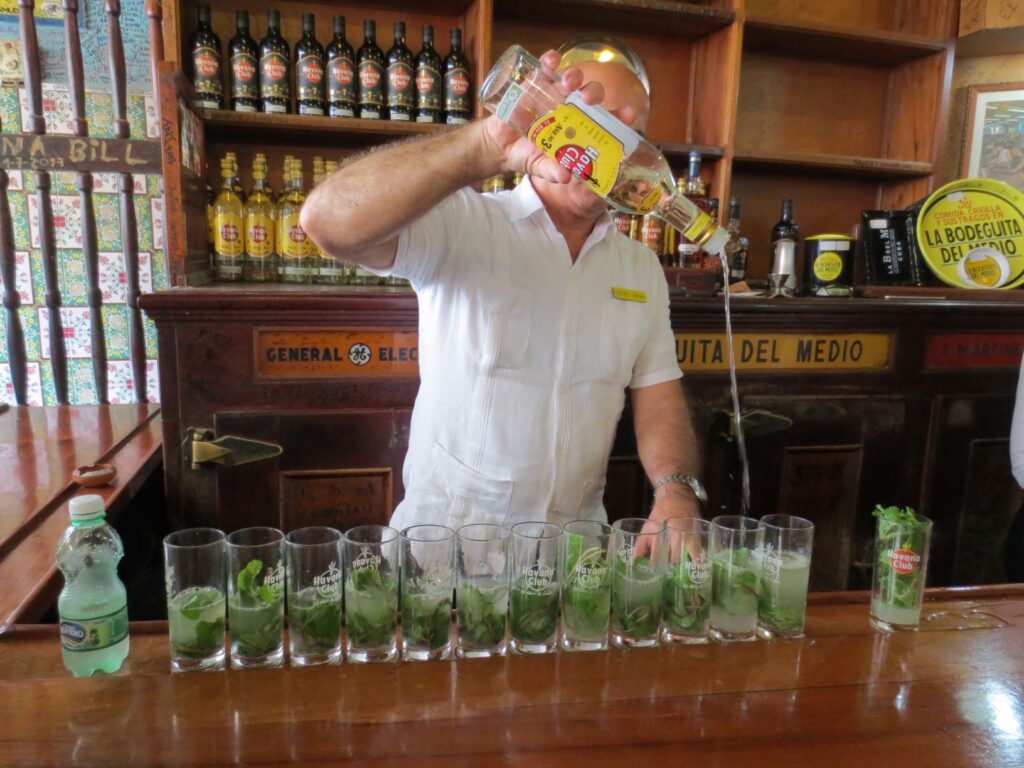 Mojitos at La Bodeguita del Medio in Cuba