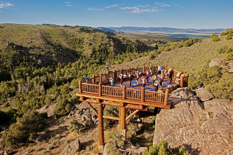 Sunrise Yoga at Falcon Peak at The Lodge & Spa at Brush Creek Ranch