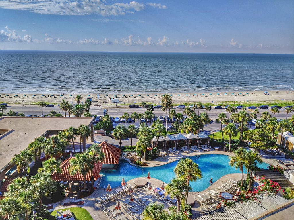 View of the Gulf from our hotel room