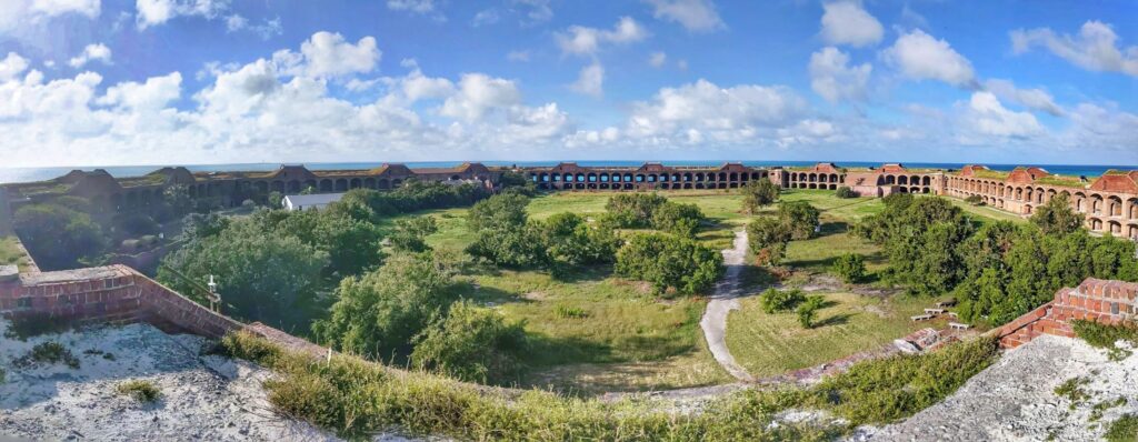 View of inside the walls of Fort Jefferson